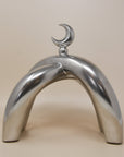 Crescent Knot Sculpture: Chrome