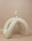Crescent Knot Sculpture: Cream
