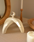 Crescent Knot Sculpture: Cream