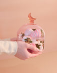 Glass Moon Dome Jar - Cotton Candy