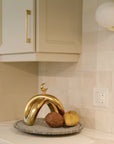 Crescent Knot Sculpture: Rustic Gold