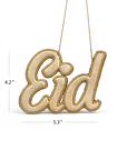 Eid Embroidery Ornament Golden Color with dimension