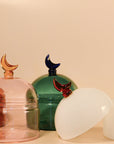 Glass Moon Dome Jar - Caramel Amber