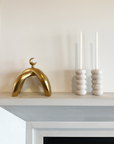 Crescent Knot Sculpture: Rustic Gold
