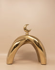 Crescent Knot Sculpture: Rustic Gold