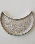 Medium size Silver Color Textured moonlight platter by RASM