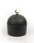 Black Moon Dome Jar / Container having  golden Crescent on top which is perfect for home decor and gifting