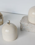 Two moon dome jars with Golden and Sliver Crescent