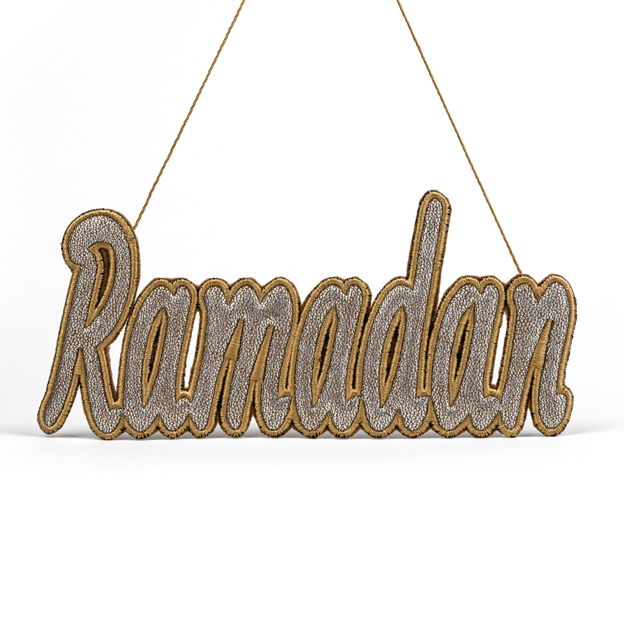 Ramadan Embroidery Ornament Silver Color