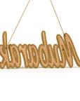 Mubarak Embroidery Ornament Golden Color Backside