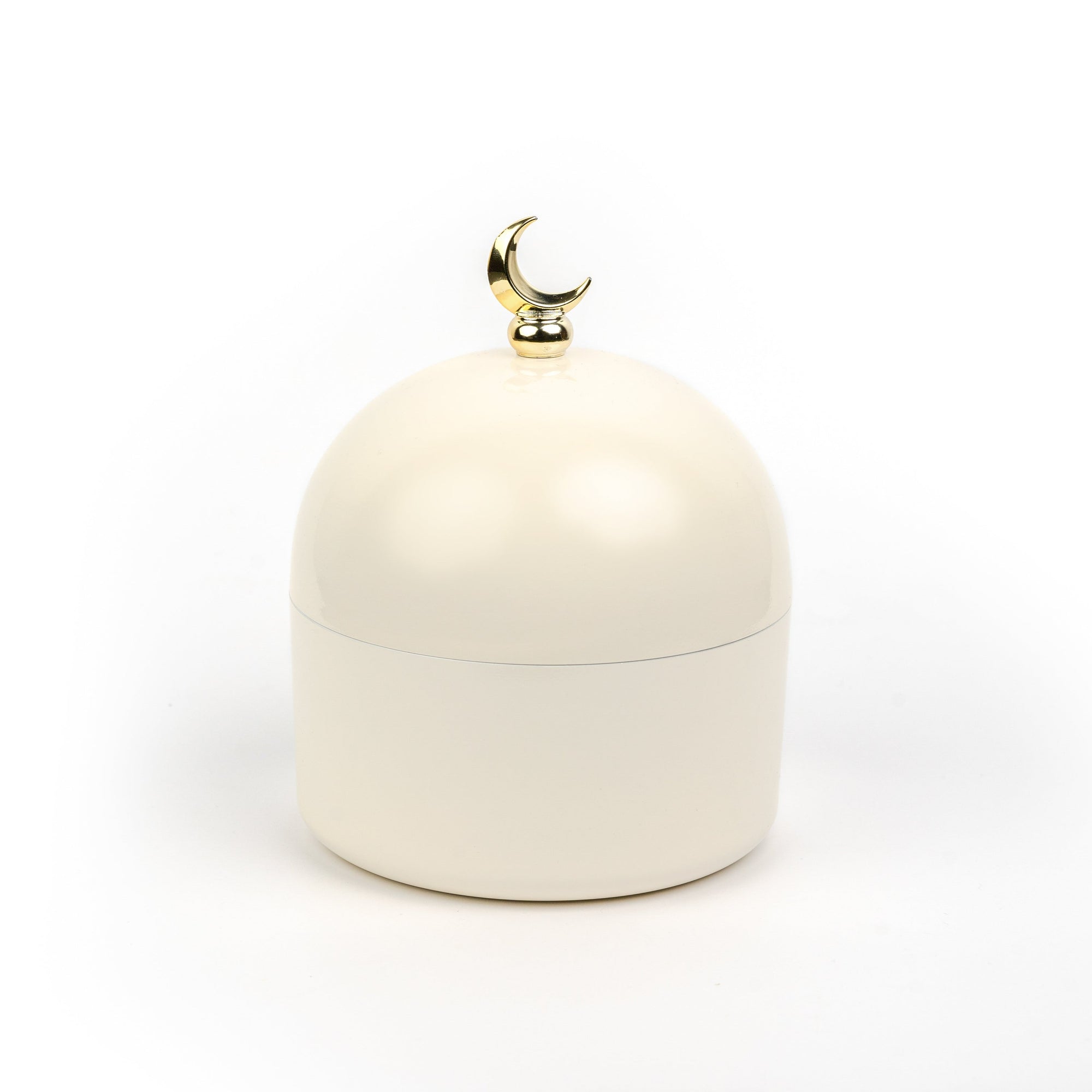 White Chocolate Moon Golden Crescent Dome Jar Golden Ramadan Eid Gifts