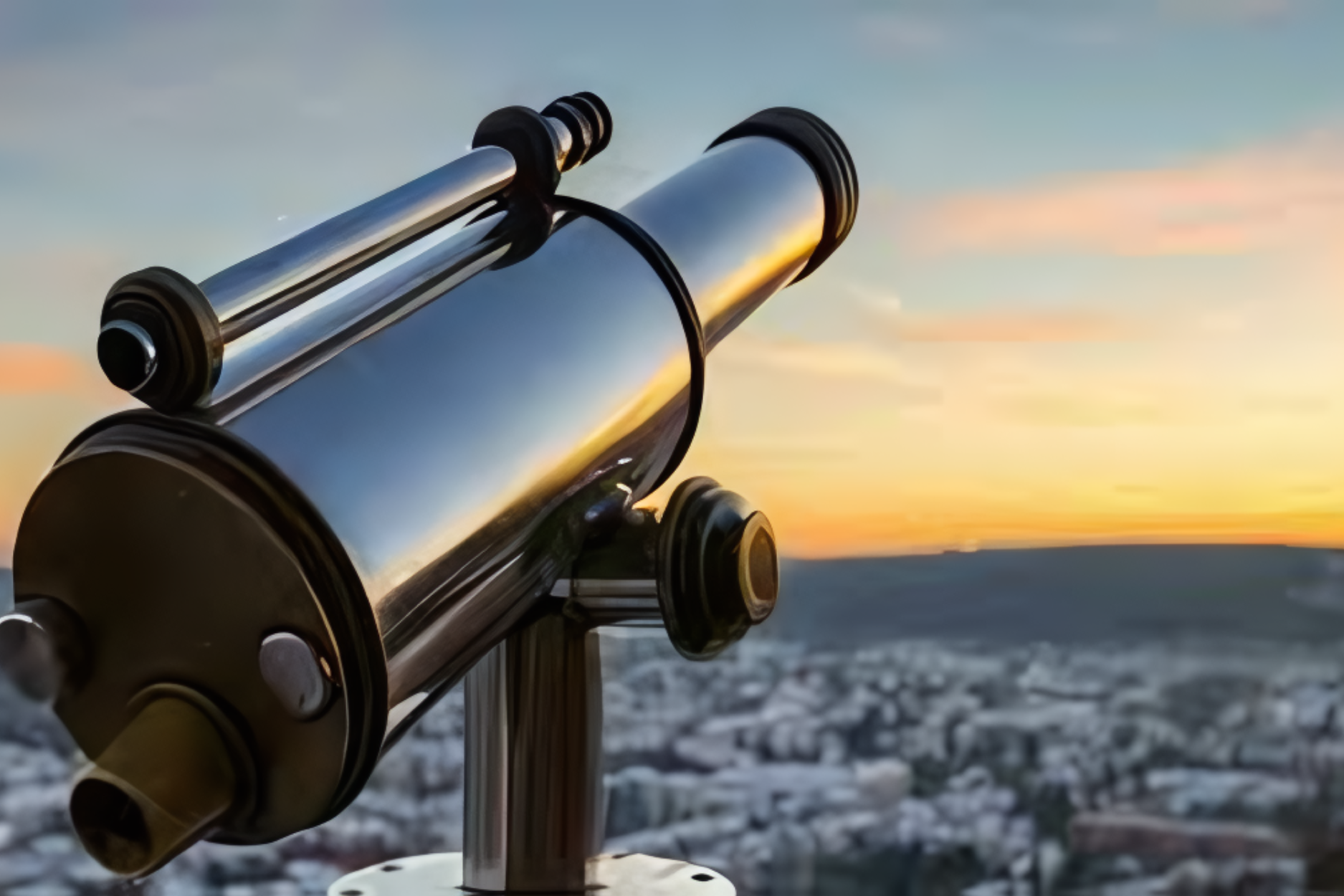 Telescope pointing at the sky, searching for the new moon 