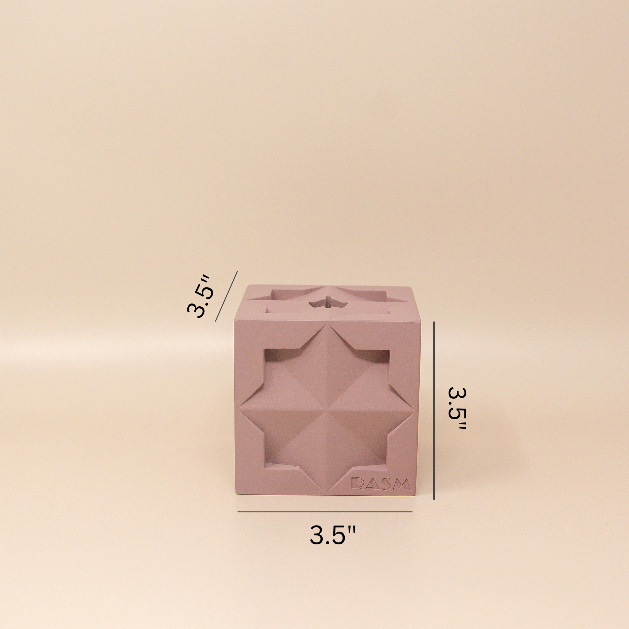 Islamic Geometric Base/Candle Holder - Cube