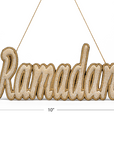 Ramadan Embroidery Ornament Golden Color with dimension