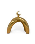 Crescent Knot Sculpture: Rustic Gold
