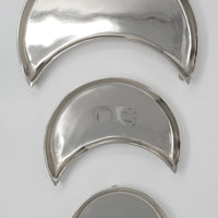 Sliver color Large, Medium and Small size moonlight platters for ramadan and eid decoration