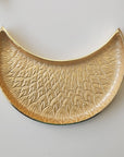 Medium size Golden Color Textured moonlight platter by RASM