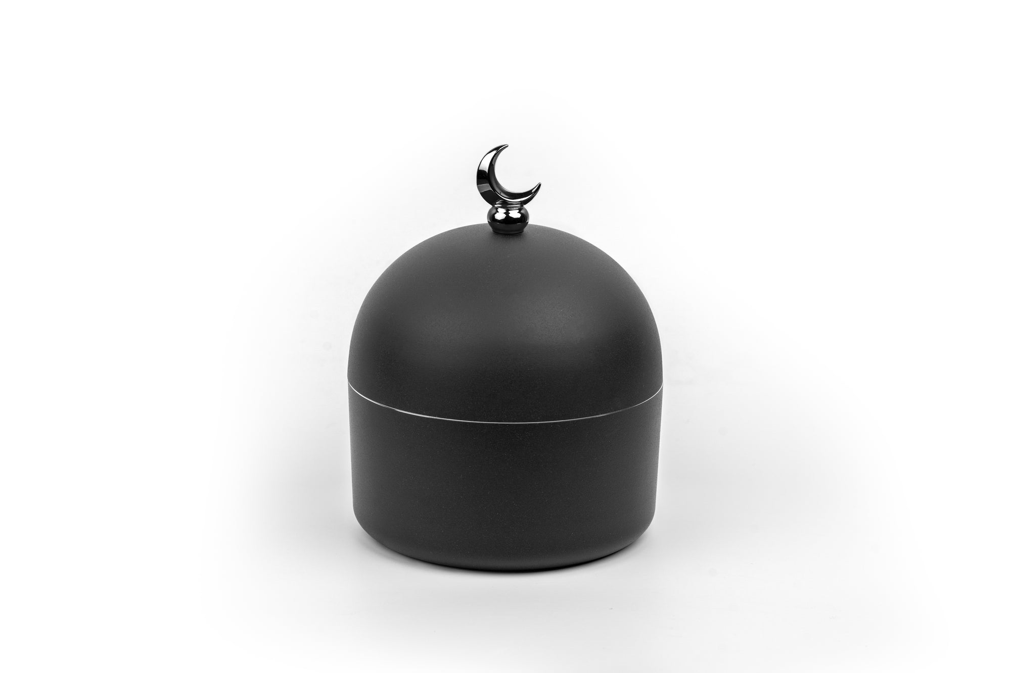 Black Moon Dome Jar / Container having  black Crescent on top which is perfect for home decor and gifting