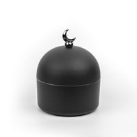 Black Moon Dome Jar / Container having  black Crescent on top which is perfect for home decor and gifting