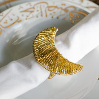 Golden napkin ring used to decor iftar table