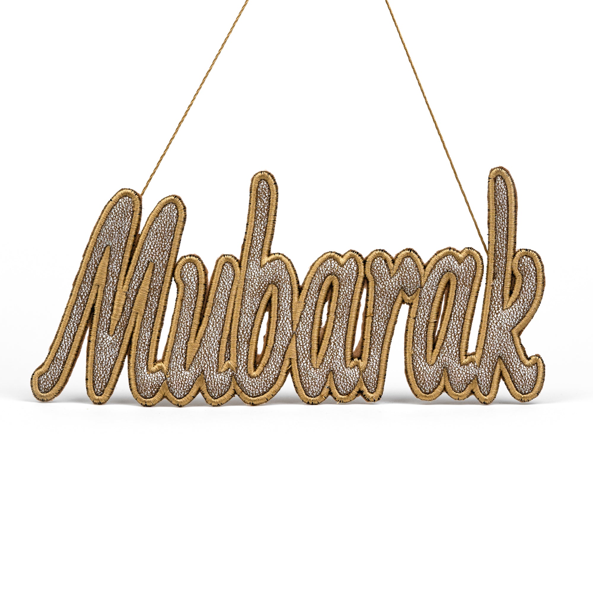 Mubarak Embroidery Ornament Silver Color