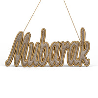 Mubarak Embroidery Ornament Silver Color