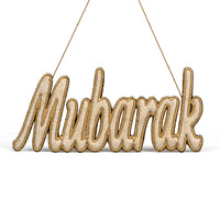 Mubarak Embroidery Ornament Golden Color