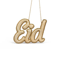 Eid Embroidery Ornament Golden Color